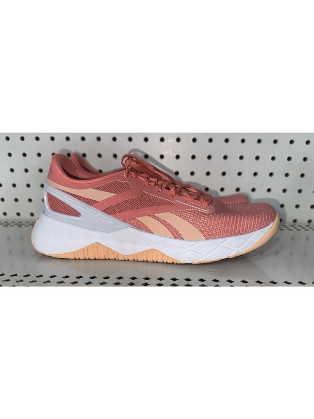 Reebok Nanoflex TR Womens Athletic Cross Training Shoes Size 9 Coral Pink White